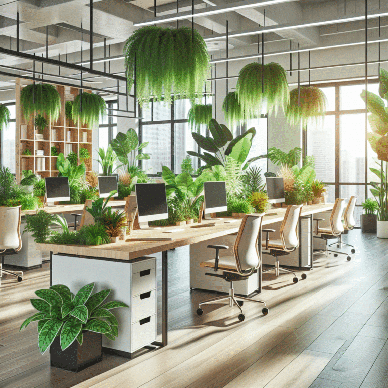 Dicas de decoração para escritórios bem iluminados com plantas