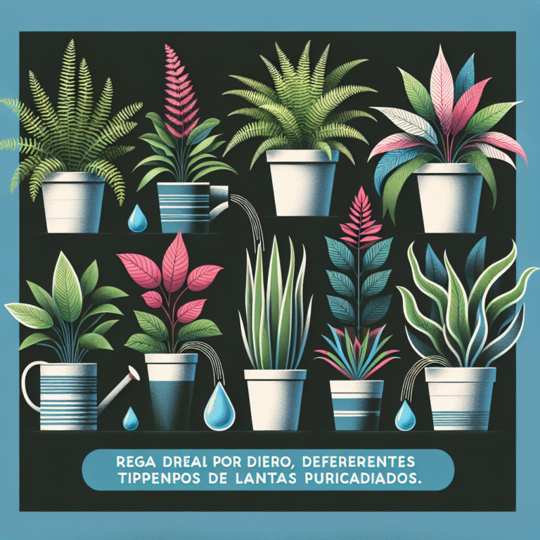 Rega ideal para diferentes tipos de plantas purificadoras