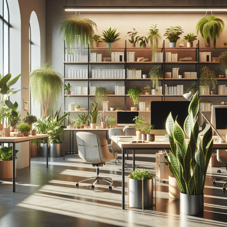 Plantas que aumentam a produtividade em escritórios modernos